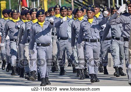 Dili (East Timor): East-Timorese soldiers marching during the Independence Restoration Day's commemoration (May 20th) View Large Photo Image Stock Photo - Dili (East Timor): East-Timorese soldiers marching during the Independence Restoration Day's commemoration (May 20th). Fotosearch