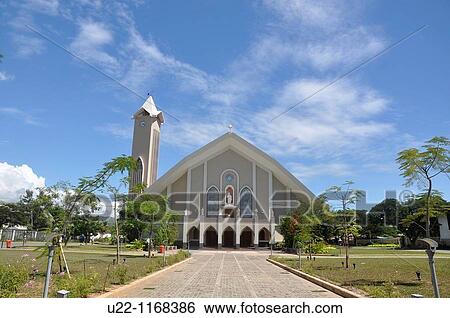 Dili (East Timor): the cathedral of the Immaculate Conception View Large Photo Image Stock Photograph - Dili (East Timor): the cathedral of the Immaculate Conception. Fotosearch