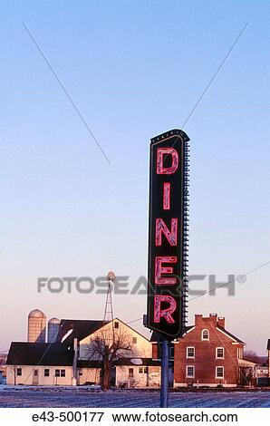 Stock Photo - Diner sign. Fotosearch