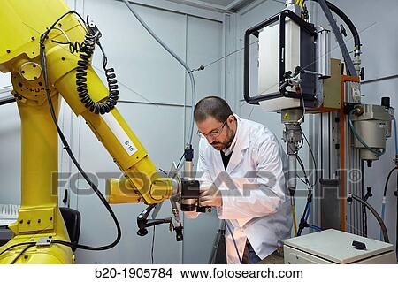 Picture - Diode Laser Rofin Development of robotic system for joining dissimilar materials Industry, Tecnalia Research & innovation, Technology and Research Centre, Zamudio Technological Park, Derio, Bizkaia, Basque Country, Spain. Fotosearch