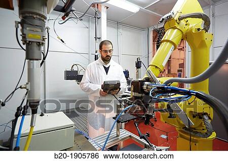 Stock Photograph - Diode Laser Rofin Development of robotic system for joining dissimilar materials Industry, Tecnalia Research & innovation, Technology and Research Centre, Zamudio Technological Park, Derio, Bizkaia, Basque Country, Spain. Fotosearch