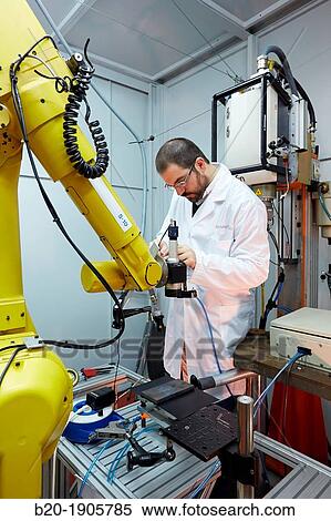 Stock Photography - Diode Laser Rofin Development of robotic system for joining dissimilar materials Industry, Tecnalia Research & innovation, Technology and Research Centre, Zamudio Technological Park, Derio, Bizkaia, Basque Country, Spain. Fotosearch