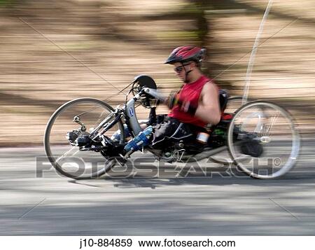 Disabled racing biker, Central Park, New York City, New York, USA View Large Photo Image Stock Photo - Disabled racing biker, Central Park, New York City, New York, USA. Fotosearch