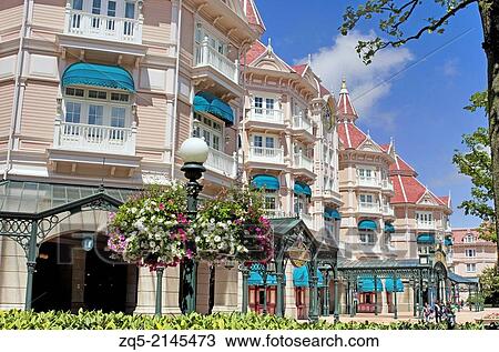 Stock Image - Disneyland Park Hotel in Disneyland, Paris, France.. Fotosearch