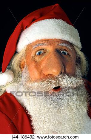 Distorted Santa Claus face View Large Photo Image Stock Image - Distorted Santa Claus face. Fotosearch