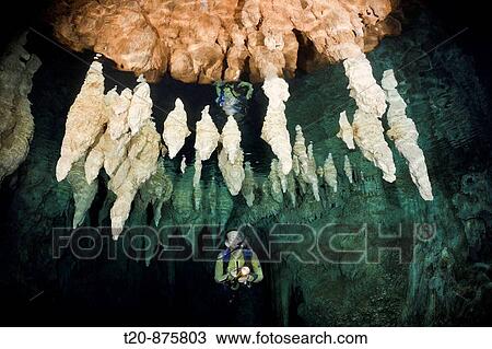 Diver in Chandelier Dripstone Cave, Micronesia, Palau View Large Photo Image Stock Image - Diver in Chandelier Dripstone Cave, Micronesia, Palau. Fotosearch