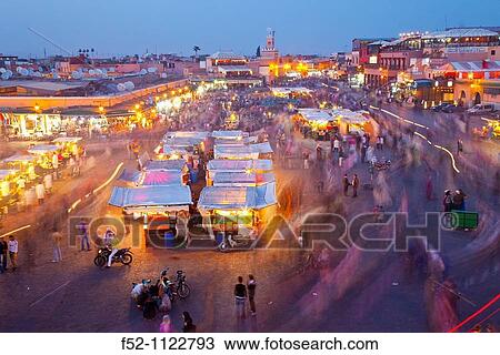 Djemaa El Fna Square, Marrakesh, High Atlas, Morocco, Africa View Large Photo Image Stock Image - Djemaa El Fna Square, Marrakesh, High Atlas, Morocco, Africa. Fotosearch