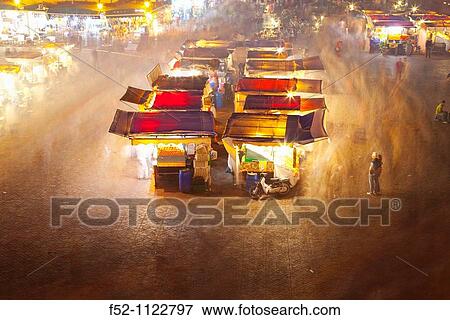 Djemaa El Fna Square, Marrakesh, High Atlas, Morocco, Africa View Large Photo Image Stock Photo - Djemaa El Fna Square, Marrakesh, High Atlas, Morocco, Africa. Fotosearch