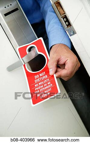 Do Not Disturb sign on door at hotel room View Large Photo Image Stock Photograph - Do Not Disturb sign on door at hotel room. Fotosearch