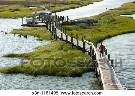 Stock Photography - Dock, Fox Island Virginia. Fotosearch