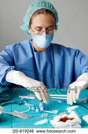 Stock Photo - Doctor, Resuscitation unit. Hospital Universitario de Gran Canaria Doctor Negrin, Las Palmas de Gran Canaria. Canary Islands, Spain. Fotosearch