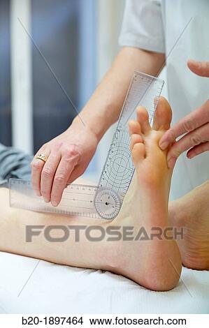 Doctor with goniometer measuring ankle plantar flexion, Physiotherapy medical center, Donostia, San Sebastian, Gipuzkoa, Basque Country, Spain View Large Photo Image Picture - Doctor with goniometer measuring ankle plantar flexion, Physiotherapy medical center, Donostia, San Sebastian, Gipuzkoa, Basque Country, Spain. Fotosearch