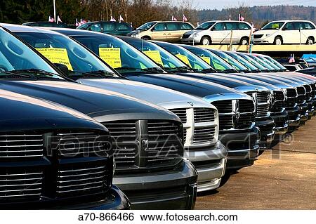 Stock Photograph - Dodge offroader pickups. Bern. Switzerland. Fotosearch