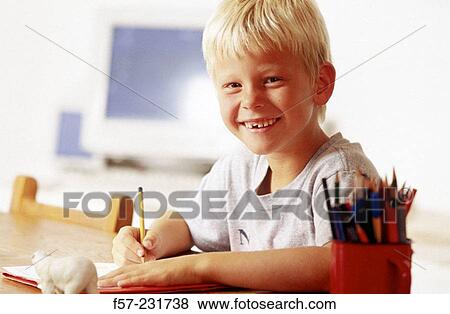 Stock Photo - Doing homework. Fotosearch
