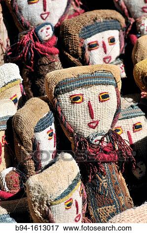 Stock Photo - Dolls. Tarabuco, Bolivian town in the department of Chuquisaca, capital of the YamparBez Province and its first section, Tarabuco Municipality.. Fotosearch