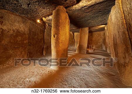 Dolmen of Menga, Menga megalithic dolmen, Antequera, MBlaga province, Andalusia, Spain View Large Photo Image Stock Photograph - Dolmen of Menga, Menga megalithic dolmen, Antequera, MBlaga province, Andalusia, Spain. Fotosearch