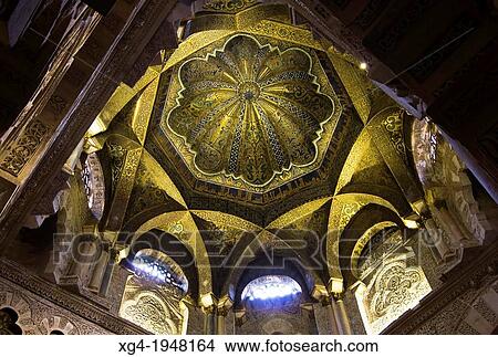 Dome in the Mihrab - Mosque of Cordoba - Andalucia - Spain - Europe. View Large Photo Image Picture - Dome in the Mihrab - Mosque of Cordoba - Andalucia - Spain - Europe.. Fotosearch