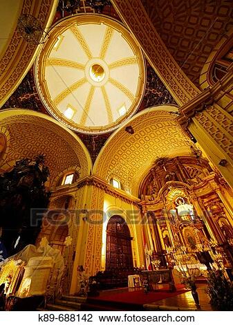 Stock Image - Dome of La Merced church, Lima. Peru. Fotosearch