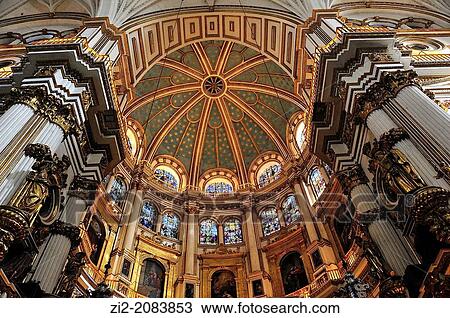 Dome of the Main Chapel, Cathedral, Granada, Spain View Large Photo Image Stock Image - Dome of the Main Chapel, Cathedral, Granada, Spain. Fotosearch