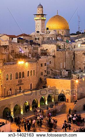 Dome of the Rock, Western Wall, Wailing Wall, Jerusalem, Israel, Middle East. View Large Photo Image Stock Image - Dome of the Rock, Western Wall, Wailing Wall, Jerusalem, Israel, Middle East.. Fotosearch