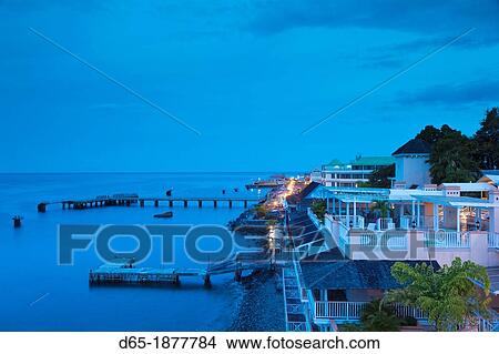 Dominica, Roseau, Fort Young Hotel, dawn View Large Photo Image Picture - Dominica, Roseau, Fort Young Hotel, dawn. Fotosearch