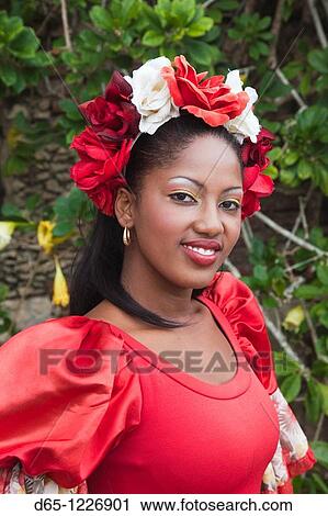 Dominican Republic, La Romana, Altos de Chavon, Dominican female dancer in costume, R, MR-DRE-09-07 View Large Photo Image Stock Image - Dominican Republic, La Romana, Altos de Chavon, Dominican female dancer in costume, R, MR-DRE-09-07. Fotosearch