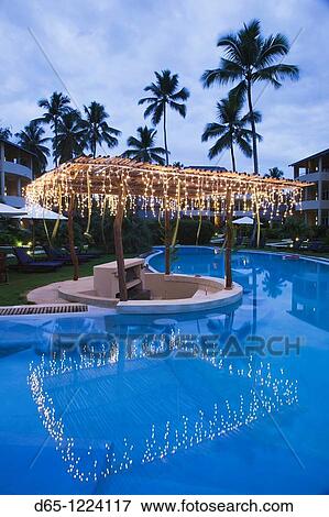 Dominican Republic, Samana Peninsula, Las Terrenas, Playa Las Terrenas beach, Hotel Alisei swimming pool detail View Large Photo Image Stock Photo - Dominican Republic, Samana Peninsula, Las Terrenas, Playa Las Terrenas beach, Hotel Alisei swimming pool detail. Fotosearch