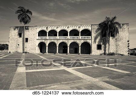 Dominican Republic, Santo Domingo, Zona Colonial, Plaza Espana, Museo Alcazar de Colon, Museum Citadel of Columbus, onetime residence of Diego Columbus, son of Christopher Columbus View Large Photo Image Stock Photo - Dominican Republic, Santo Domingo, Zona Colonial, Plaza Espana, Museo Alcazar de Colon, Museum Citadel of Columbus, onetime residence of Diego Columbus, son of Christopher Columbus. Fotosearch