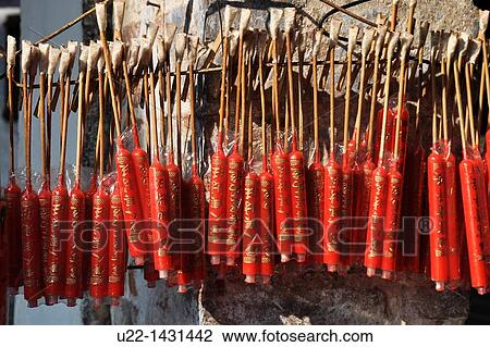 Dongguan (China): fireworks sold in the city center old market View Large Photo Image Stock Image - Dongguan (China): fireworks sold in the city center old market. Fotosearch