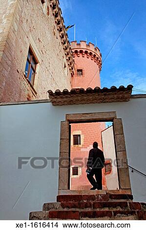 Picture - door, castle of Fels, Castelldefels, Catalonia, Spain. Fotosearch