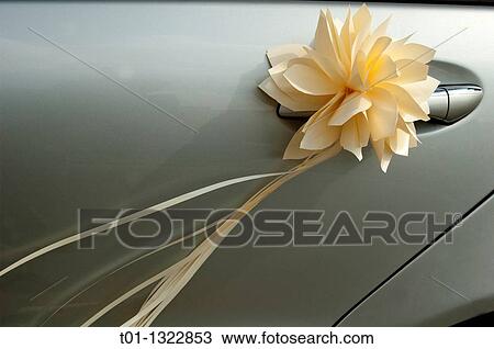 Door decoration wedding car View Large Photo Image Stock Image - Door decoration wedding car. Fotosearch