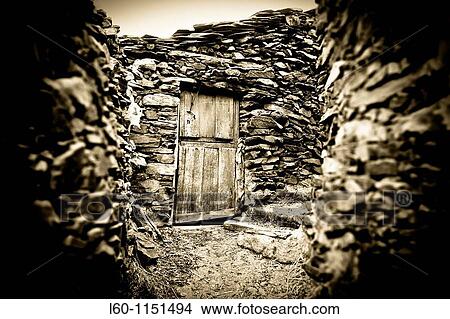 Picture - Door in Las Hurdes, Caceres, Spain. Fotosearch