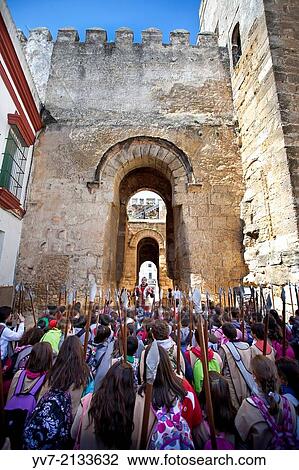 Door of Sevilla, schoolchildren activities playing the siege of Romans to Cartajineses. Carmona, Seville, Andalusia, Spain, Europe. View Large Photo Image Stock Image - Door of Sevilla, schoolchildren activities playing the siege of Romans to Cartajineses. Carmona, Seville, Andalusia, Spain, Europe.. Fotosearch