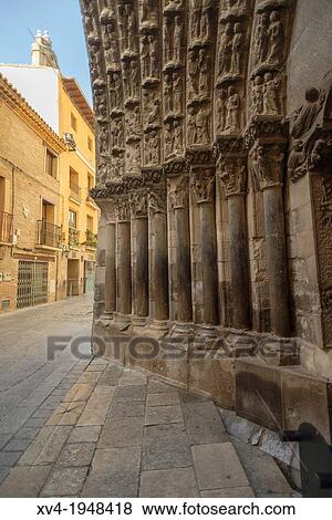 Door of the Judgement. Santa Maria Cathedral of Tudela, Navarre, Spain. View Large Photo Image Stock Photo - Door of the Judgement. Santa Maria Cathedral of Tudela, Navarre, Spain.. Fotosearch