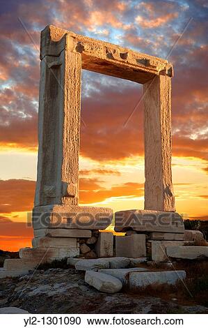 Doorway in the ruins of the Temple of Apollo. Naxos, Greek Cyclades Islands. View Large Photo Image Stock Image - Doorway in the ruins of the Temple of Apollo. Naxos, Greek Cyclades Islands.. Fotosearch
