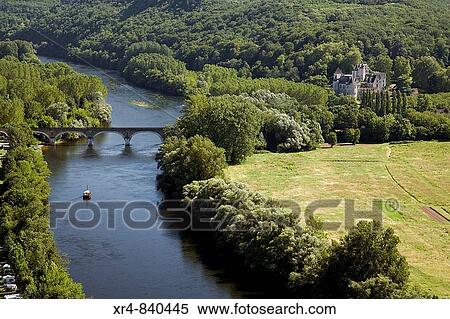 Dordogne river seen from the Castle of Beynac, Beynac-et-Cazenac. Dordogne, Aquitaine, France View Large Photo Image Stock Photography - Dordogne river seen from the Castle of Beynac, Beynac-et-Cazenac. Dordogne, Aquitaine, France. Fotosearch
