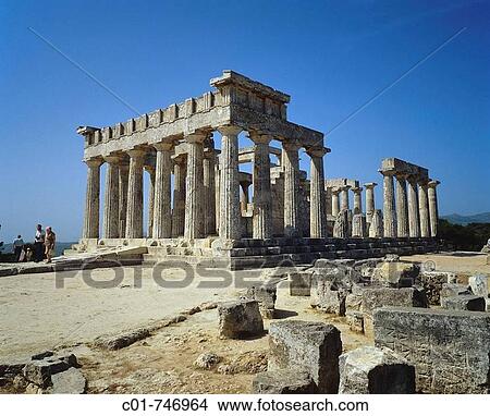 Doric Temple of Aphaia, Aegina. Saronic Islands, Greece View Large Photo Image Picture - Doric Temple of Aphaia, Aegina. Saronic Islands, Greece. Fotosearch