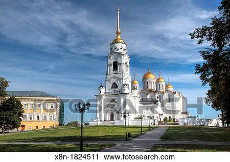 Stock Image - Dormition Cathedral 1160, Vladimir, Russia. Fotosearch