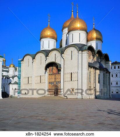 Dormition Cathedral 1479, Moscow Kremlin, Moscow, Russia View Large Photo Image Picture - Dormition Cathedral 1479, Moscow Kremlin, Moscow, Russia. Fotosearch