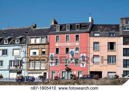 Douarnenez, port Rosmeur, homes View Large Photo Image Stock Image - Douarnenez, port Rosmeur, homes. Fotosearch