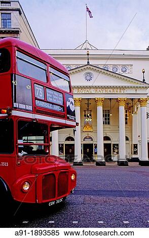 Double decker in front of the royal haymarket London England View Large Photo Image Stock Photography - Double decker in front of the royal haymarket London England. Fotosearch