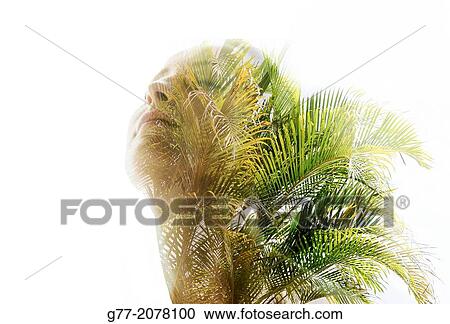 Double exposure of a young woman. View Large Photo Image Stock Image - Double exposure of a young woman.. Fotosearch