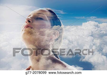 Double exposure of a young woman. View Large Photo Image Stock Photo - Double exposure of a young woman.. Fotosearch
