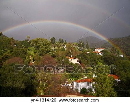 Double rainbow. Los Angeles County, California. United States. View Large Photo Image Stock Photograph - Double rainbow. Los Angeles County, California. United States.. Fotosearch