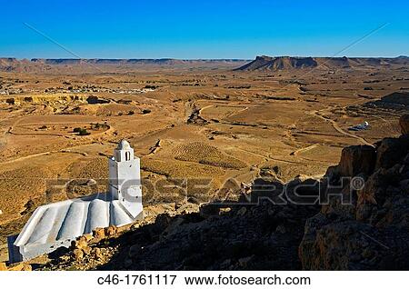 Stock Photo - Douiret Berber village, Tataounie area, ksour's road, South Tunisia, Tunisia.. Fotosearch