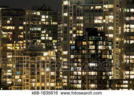 downtown buildings at twilight in Vancouver, BC, Canada View Large Photo Image Stock Photograph - downtown buildings at twilight in Vancouver, BC, Canada. Fotosearch