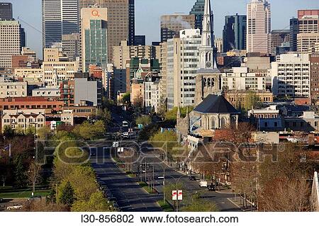 Downtown from Jacques Cartier Bridge, Montreal, Quebec, Canada View Large Photo Image Stock Image - Downtown from Jacques Cartier Bridge, Montreal, Quebec, Canada. Fotosearch