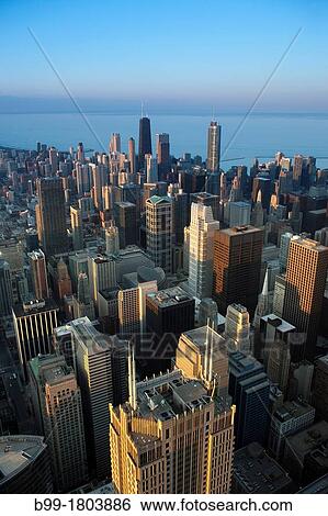 DOWNTOWN LOOP SKYLINE CHICAGO ILLINOIS USA View Large Photo Image Stock Photograph - DOWNTOWN LOOP SKYLINE CHICAGO ILLINOIS USA. Fotosearch