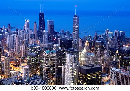 DOWNTOWN LOOP SKYLINE CHICAGO ILLINOIS USA View Large Photo Image Stock Photograph - DOWNTOWN LOOP SKYLINE CHICAGO ILLINOIS USA. Fotosearch
