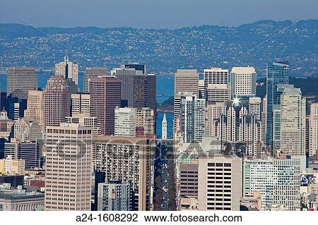 Downtown skyline and Market Street, San Francisco, California, USA View Large Photo Image Stock Image - Downtown skyline and Market Street, San Francisco, California, USA. Fotosearch